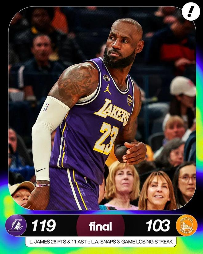 詹姆斯爆发率队取胜 布朗尼首秀惊艳